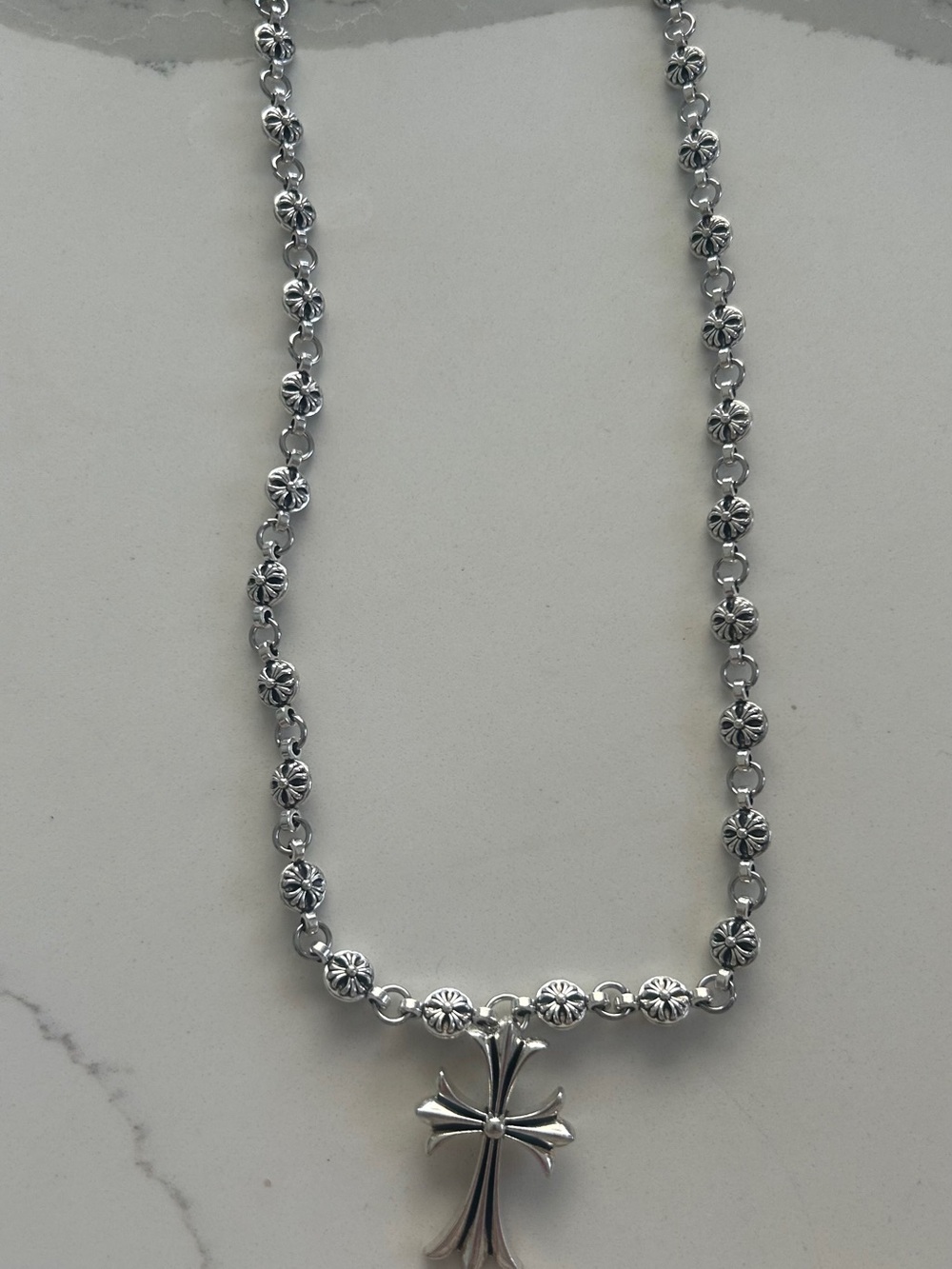 Cross Vintage Style look Silver tone New